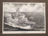 HMAS ANZAC Pencil Print