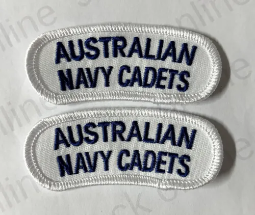 Australian Navy Cadets Flashes White (Pair)