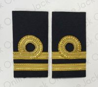 2 Stripe Soft Epaulettes with Curl 