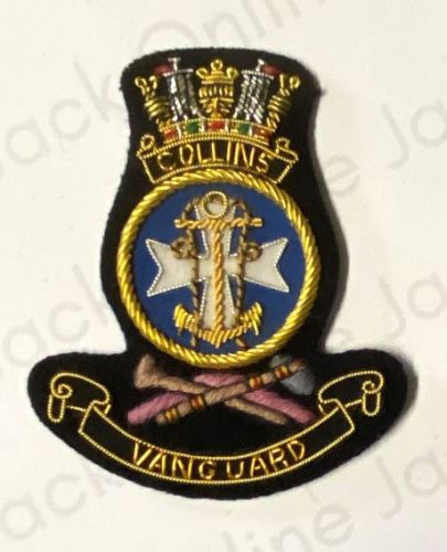 HMAS Collins Gold Wire Pocket Badge