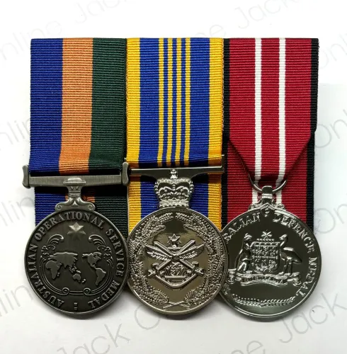Australian Operational Service Medal-Border Protection - Defence Long Service Medal - Australian Defence Medal (OSMBP,DLSM.ADM) 