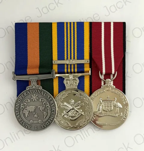 Australian Operational Service Medal-Border Protection - Defence Long Service Medal - Australian Defence Medal with Clasp  (OSMBP,DLSM.ADM) 