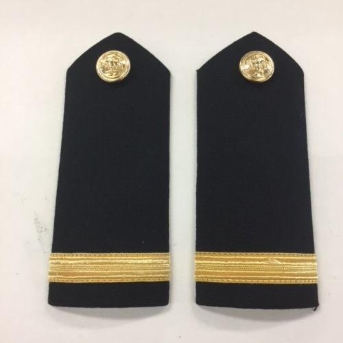 1 Stripe Hardboard (Pair) Epaulette (12mm)Slide On