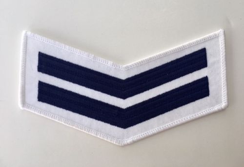 Good Conduct Chevron- Double Stripe (White)